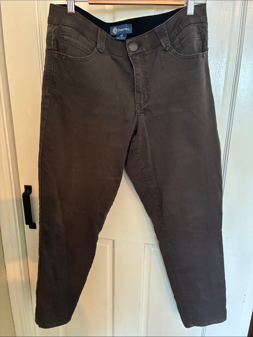 Democracy Straight Leg Pants in Chocolate Brown